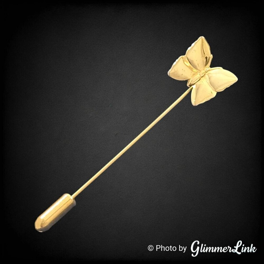 Vintage Dainty Butterfly Gold Tone Stick Pin